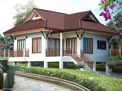 บ้านสไตล์ไทยประยุกต์แบบไทยๆงานไม้สวยลงตัวแบบธรรมชาติ